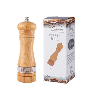 Wholesale wooden salt and pepper grinder set with ceramic grinding core salt and pepper grinder set