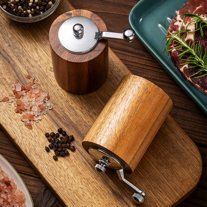 Hand Crank Pepper Grinders Manual Salt and Pepper Mills Spice Pepper Mills with Adjustable Ceramic Grinders