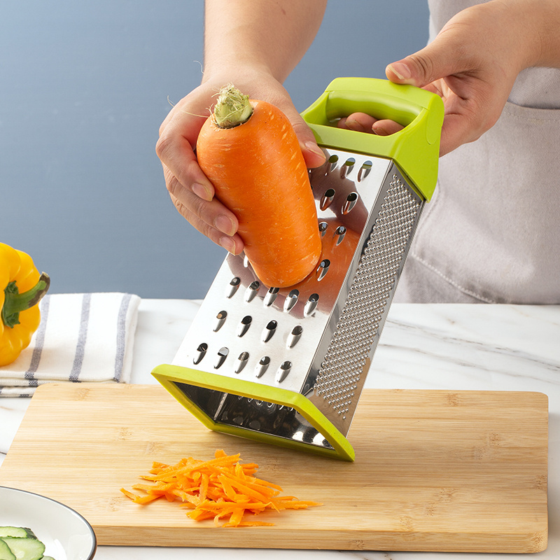 Top Seller Stainless Steel 4 Side Fruit Vegetable Professional Box Grater Cheese Shredder for kitchen