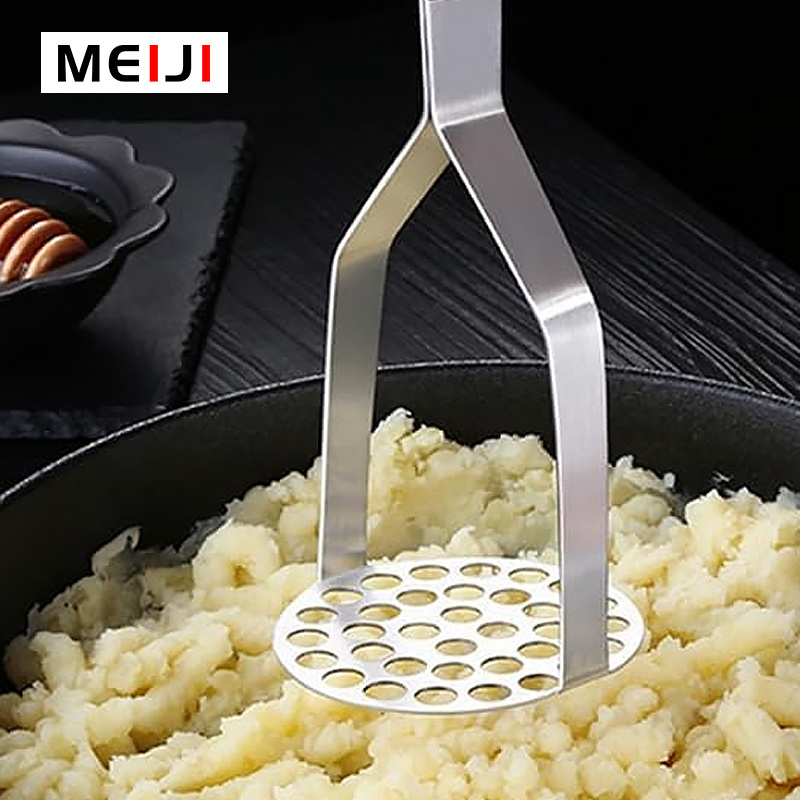 Potato Mashers Mashed Potatoes Masher Stainless Steel Masher Heavy Duty Kitchen Tool for Bean Avocado Garlic Press Cooking