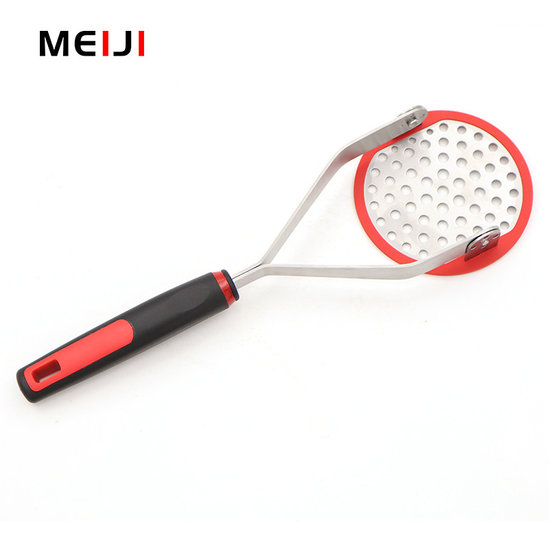 430 Stainless Steel Mashed Potato Ricer Fruit & Vegetable Tools Comfortable Grip With ABS Potato Masher