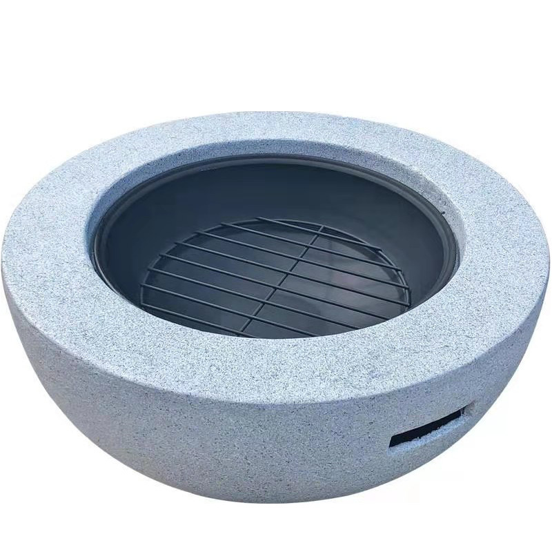 MEIJI New Product Ideas Outdoor Wood Burning Small Bonfire Pit Magnesium Oxide Firepit Bowl MGO Fire Pits With Spark Screen