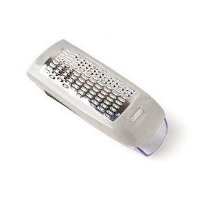 Mini stainless steel parmesan cheese grater with container