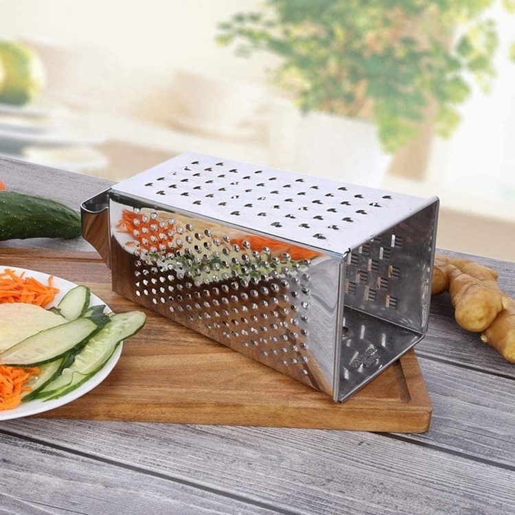 Professional 4 side multi function steel cheese vegetable ginger grater