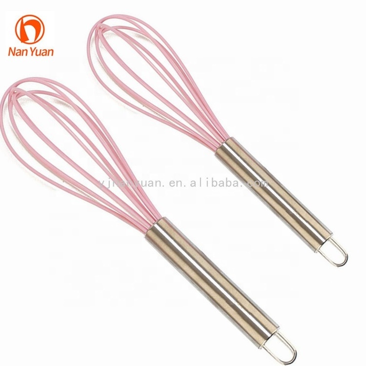 Top seller egg tools low price silicone wire mixer mini whisk for steel handle