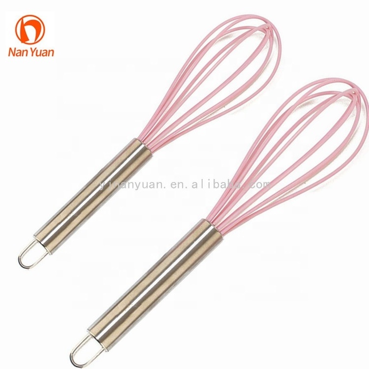 Top seller egg tools low price silicone wire mixer mini whisk for steel handle