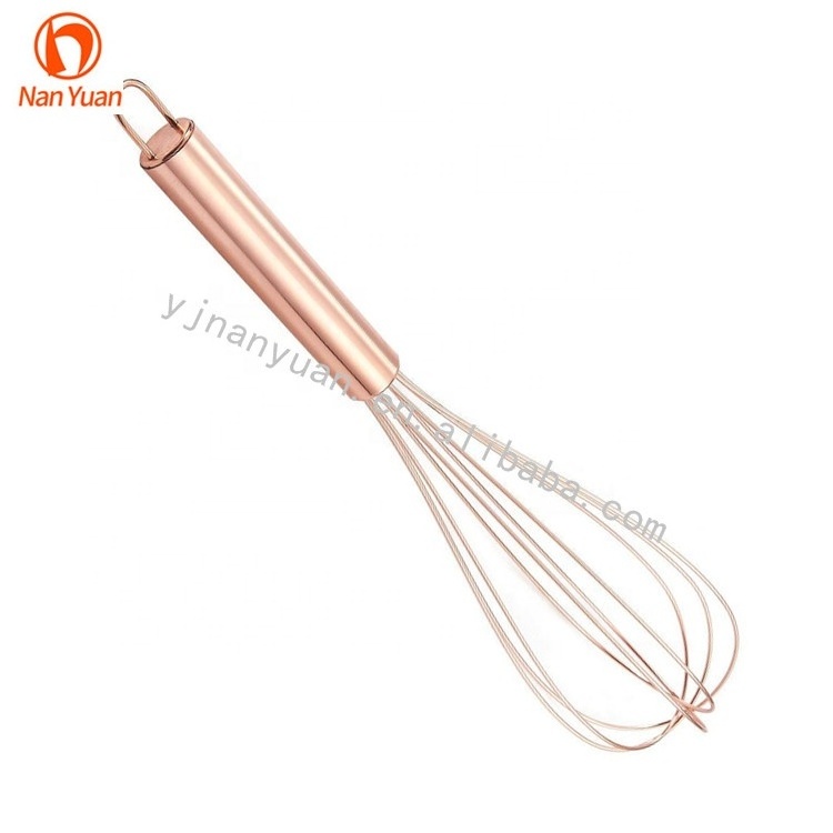 Kitchen tool rose gold copper plated egg mini whip wire mini whisks for cooking