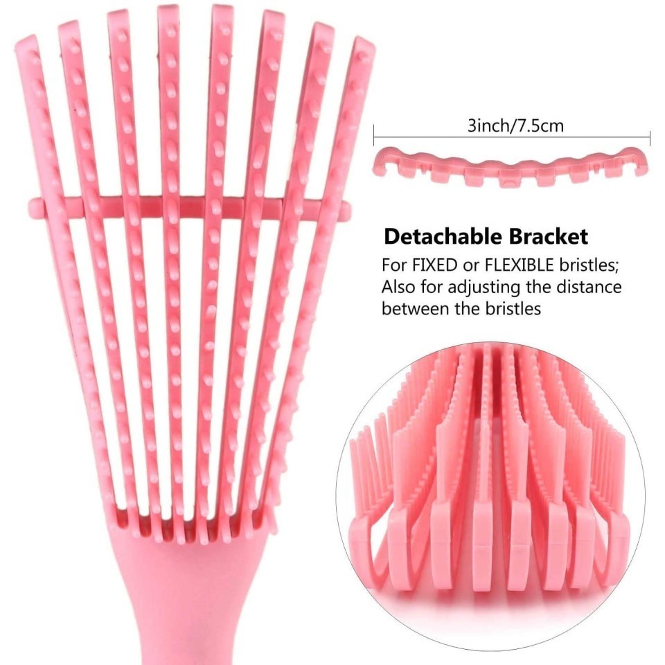 Hot Sale Plastic Detangler Brush Vented Eight Rows Octopus Hair Brush Detangling Comb for women