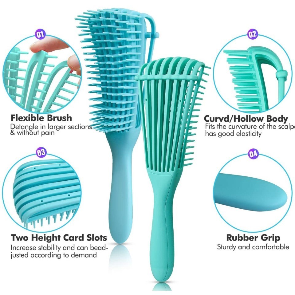 Hot Sale Plastic Detangler Brush Vented Eight Rows Octopus Hair Brush Detangling Comb for women