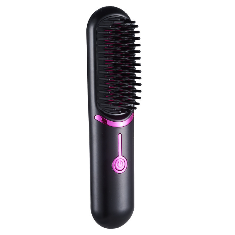 Rechargeable Hot Comb Cordless Hair Brush Straightener Heat Pressing Combs Ceramic Electric Hair Straightening Comb