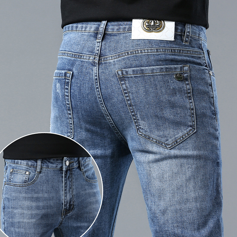 European trend high-quality variety of optional retro slim stretch casual business men's jeans