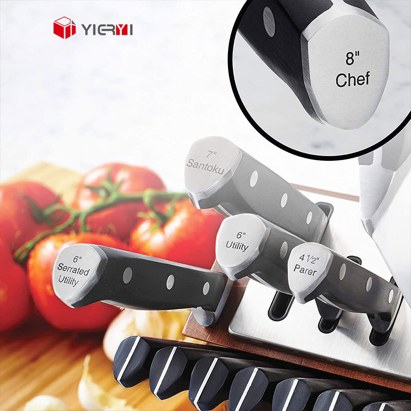 Hot Selling Professional 15 PCS Stainless Steel Kitchen Knife Set With Block