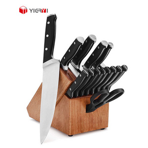 Hot Selling Professional 15 PCS Stainless Steel Kitchen Knife Set With Block