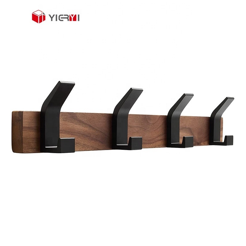 Wall Mounted Coat Rack for Entryway Bathroom Wooden Wall Coat Hooks Hanger Rustproof Coat Holder For Hat Bag