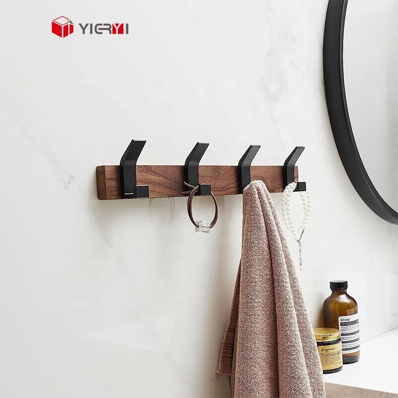 Wall Mounted Coat Rack for Entryway Bathroom Wooden Wall Coat Hooks Hanger Rustproof Coat Holder For Hat Bag