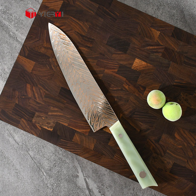 Resin Handle Chef Knife Professional Japanese Carbon Steel 8inch Gyuto Knives Pakistan Damascus Steel Kitchen Knife