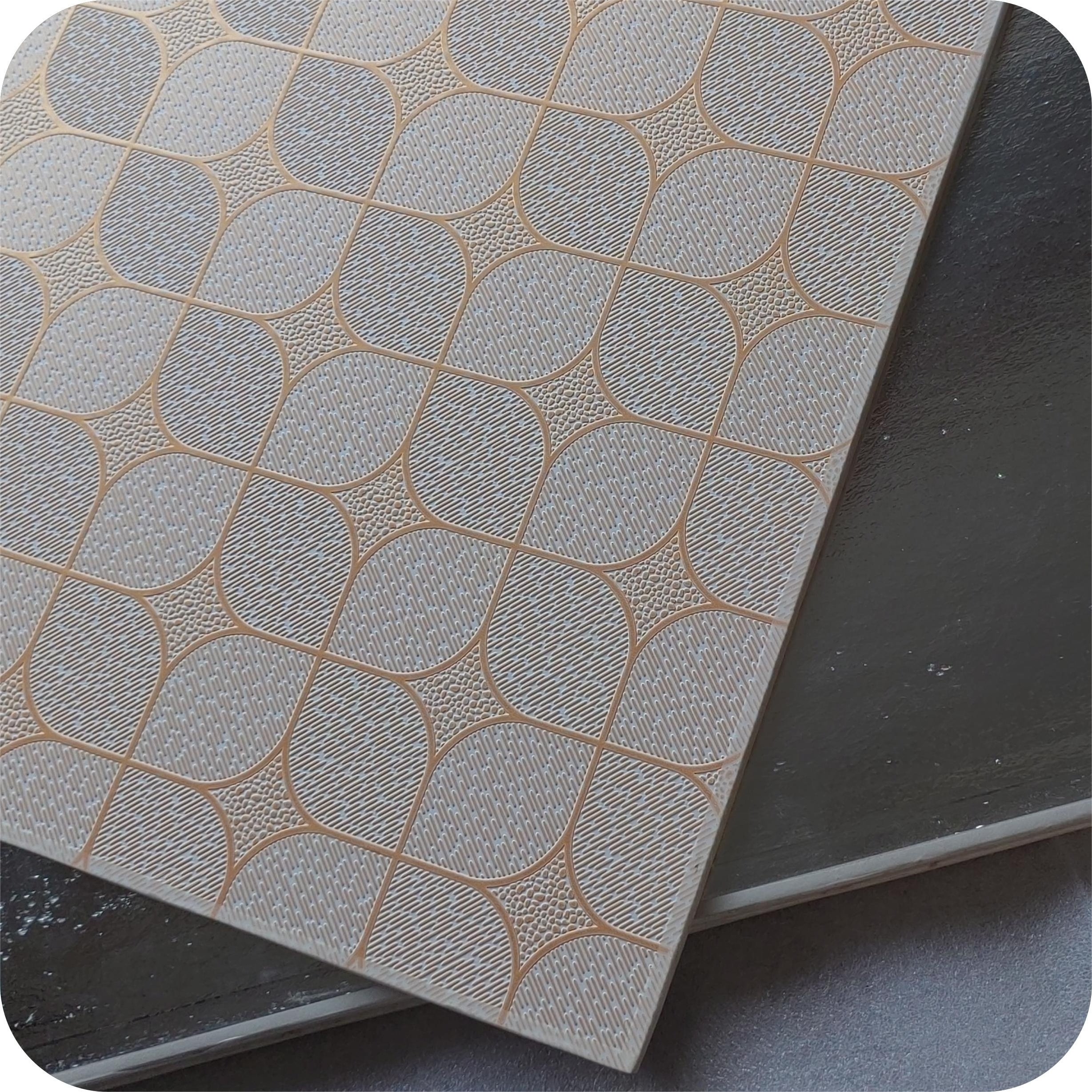 Pattern 154 PVC Lamination Gypsum Ceiling Tiles in China export to Panama, Chile, Peru, Ecuador, Myanmar, Philippines,