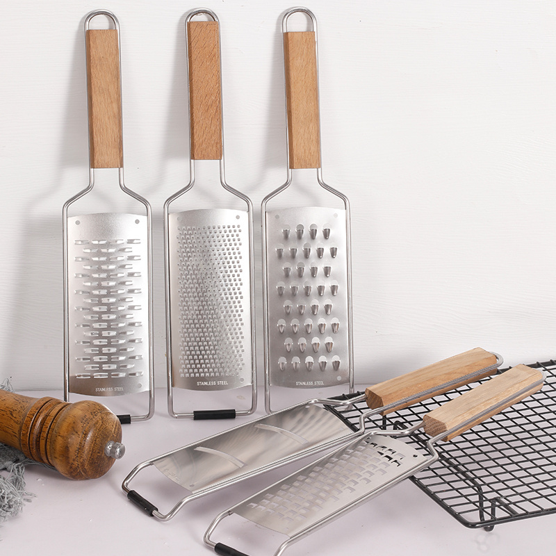 Cheese Grater with Handle for Kitchen Stainless Steel with Hanging Hole Lemon Zester Ginger Garlic Grater