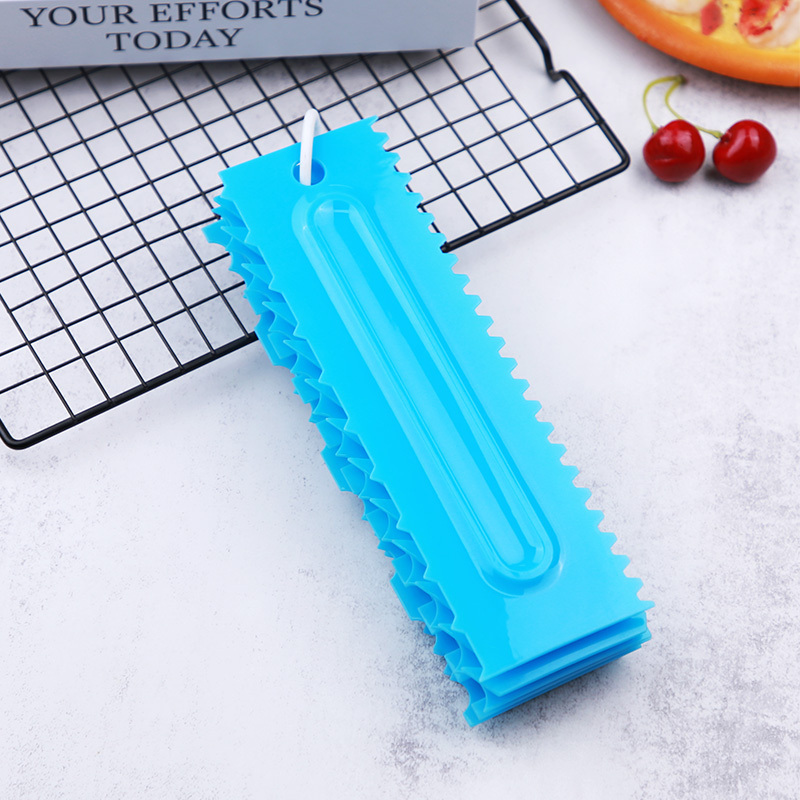 Baking Pastry Tools Decorating Icing Scraper 6pcs Plastic Cake Decorating Scraper Set