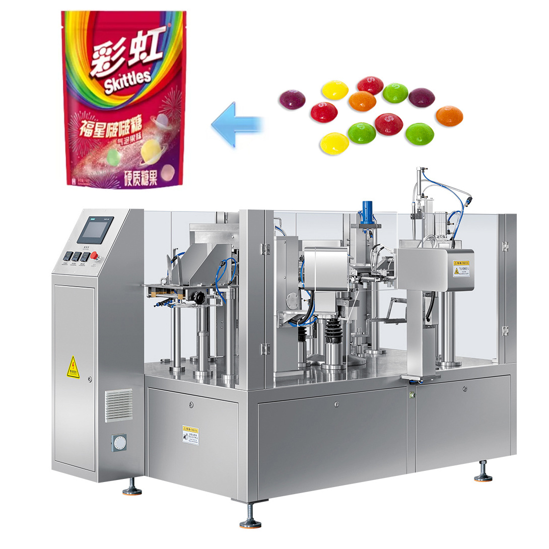 High Speed Automatic Counting Soft Candy Bag Filling Machines Gummy Bear Pouch Packing Machine