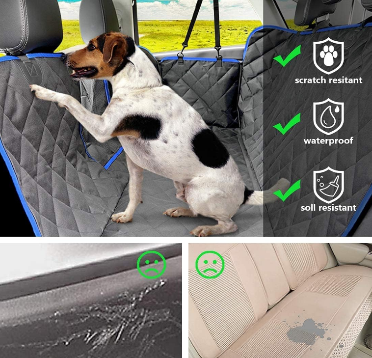 Anti-Scratch Pet Protection Dog Travel Hammock with Mesh Window and Side Flaps for Cars Trucks SUV