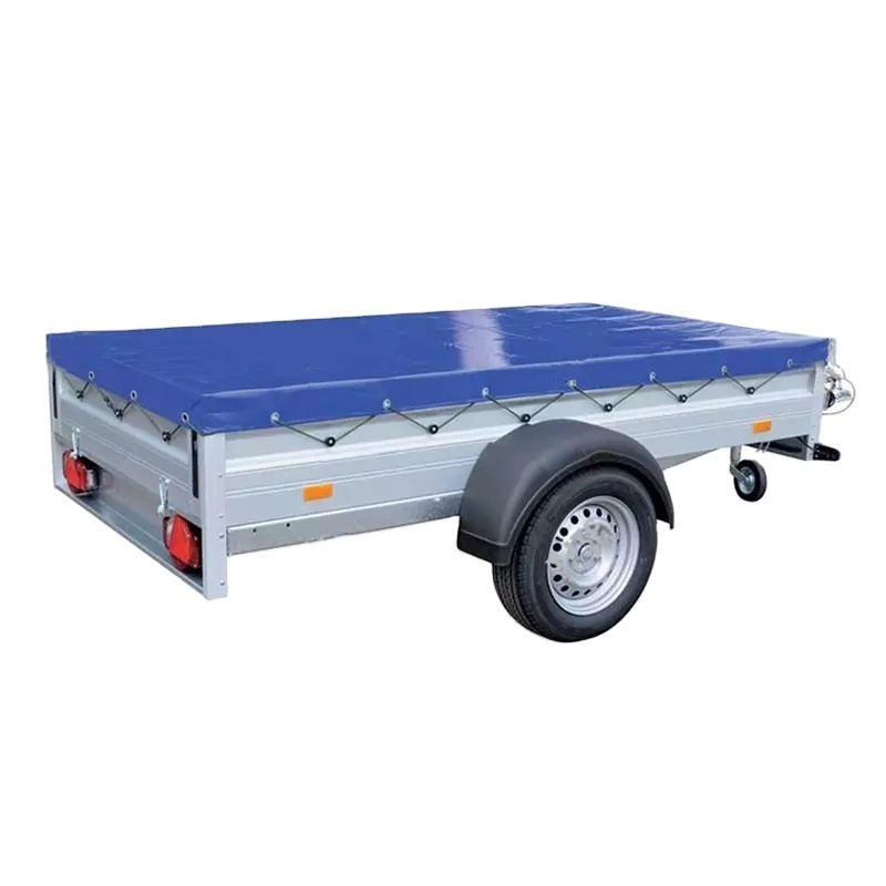 Blue waterproof tarpaulin utility trailer covers