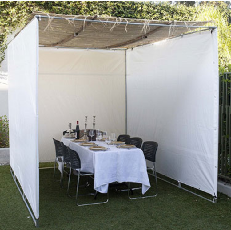 recycled polyester cotton canvas natural white color waterproof for tent sukkot sukkah