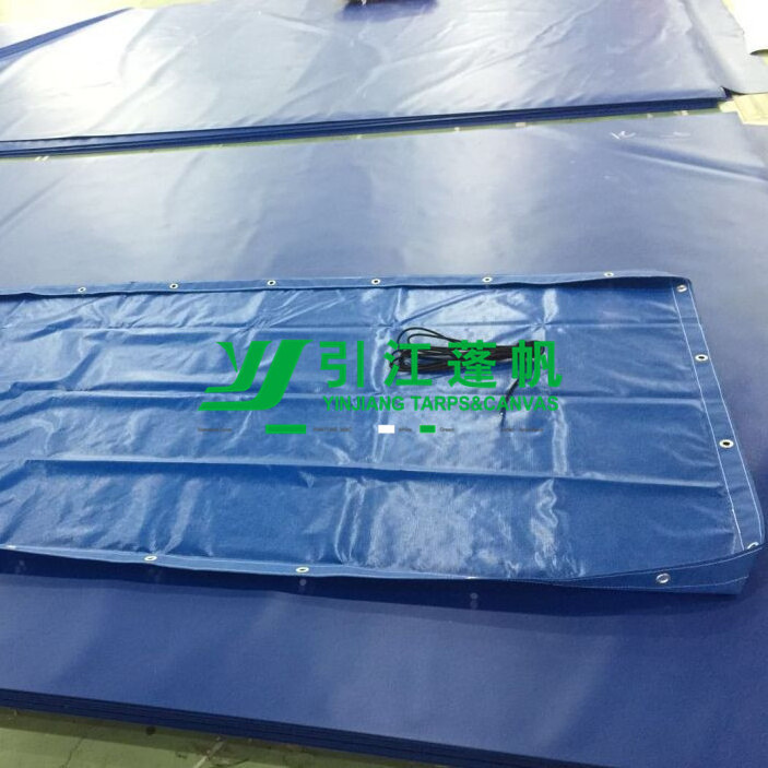 Blue waterproof tarpaulin utility trailer covers