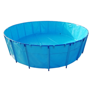 1.8x1M Folding Fish Tank with Steel Bracket Above Ground Round PVC Fish Pond Pool