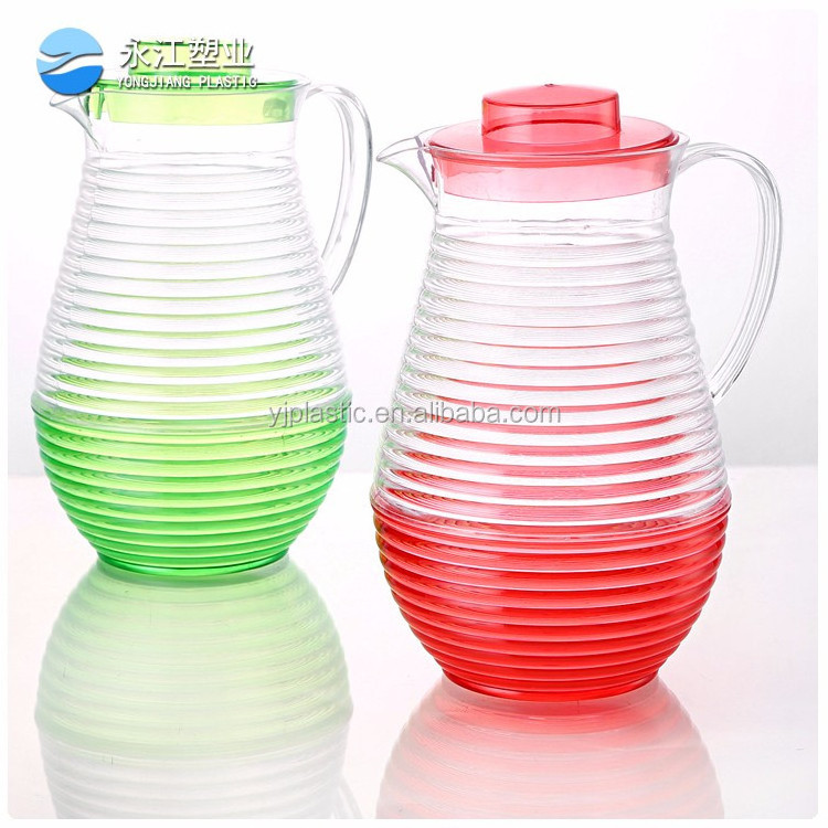 wholesale good assistant acrylic water jug 2l plastic water jug stainless steel water pot