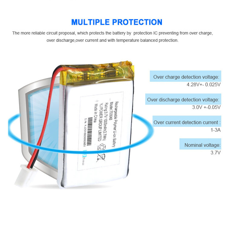 Lipo battery 3.7V 602040 400mAh lithium rechargeable battery for sky wearable