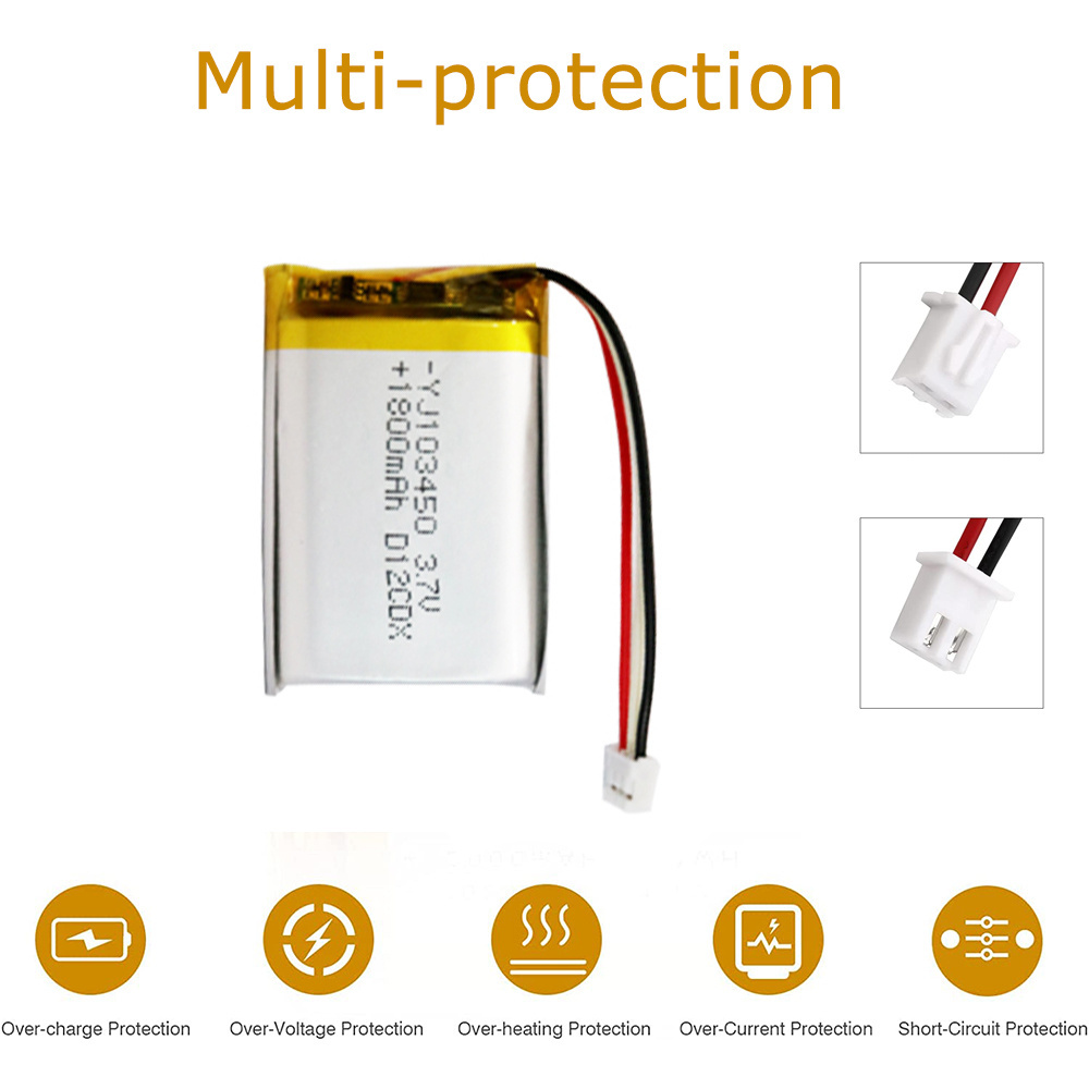 YJ  rechargeable smart digital rechargeable 303030 3.7v 210 mah battery for smart door lock