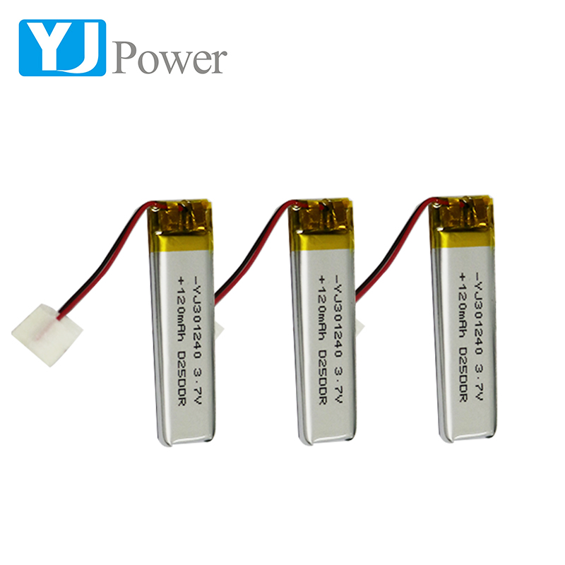 3.7v 301240 li-ion 120mAh  lithium ion  battery with wire for Recording pen