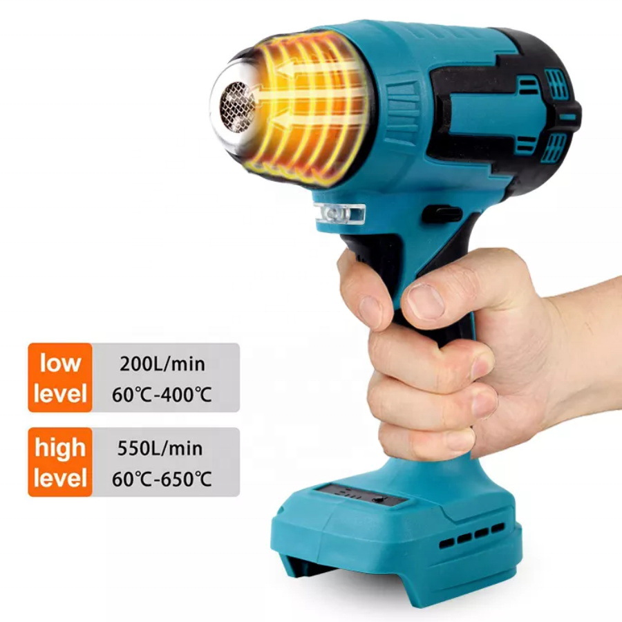 Portable Power Tools Handheld 21V Cordless Hot Air Gun Rechargeable Battery Cordless Heat Gun