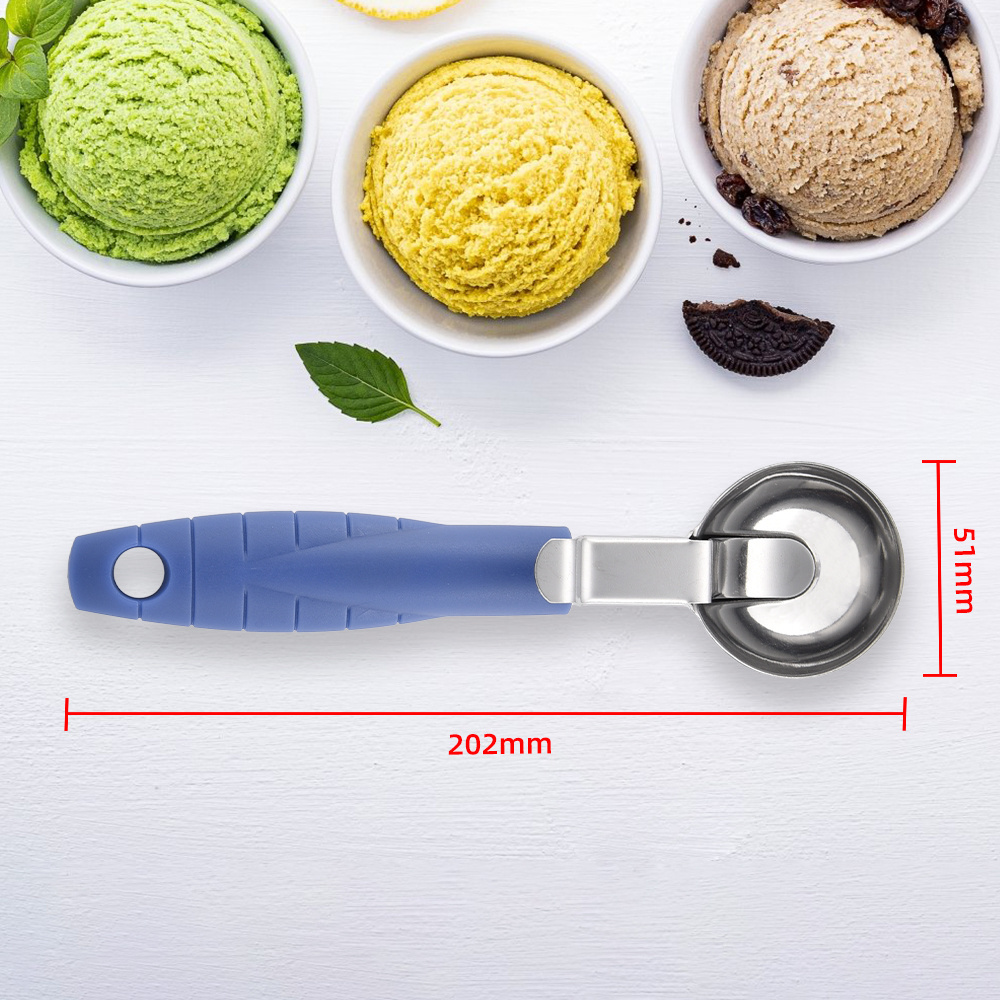 Trending Kitchen Kitchenware Gadgets Ice Cream Scoop Stainless Steel New Metal Ice Cream Scoop