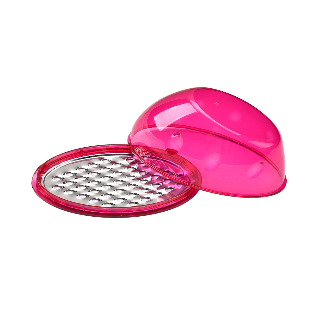 Multipurpose Mini Box Grater Cheese Lemon Garlic Ginger Stainless Steel Coarse & Fine Grater With Plastic Container