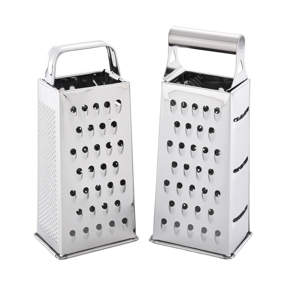 Multifunctional Professional Manual Food Grater 4 Sided Stainless Steel Cheese Carrot Vegetable Cutter Grater Box For Kitchen