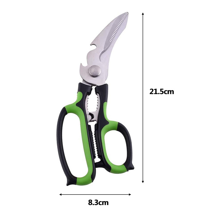 Six In One Heavy Duty Kitchen Scissors Kitchen Shears Chicken Cutter For Cutting Food With Bottle Opener Nut Cracker