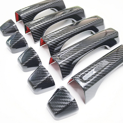 Carbon Fiber Door Handle Cover For JEEP Wrangler JK Accessories JL 4x4 Offroad 2022 Gladiator Sahara Rubicon Exterior Auto Parts