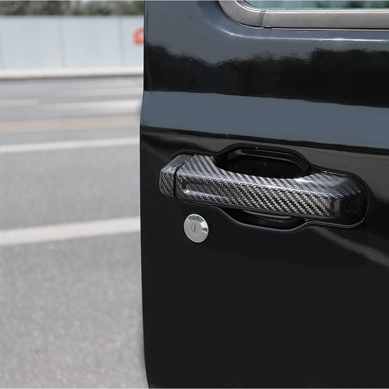 Carbon Fiber Door Handle Cover For JEEP Wrangler JK Accessories JL 4x4 Offroad 2022 Gladiator Sahara Rubicon Exterior Auto Parts