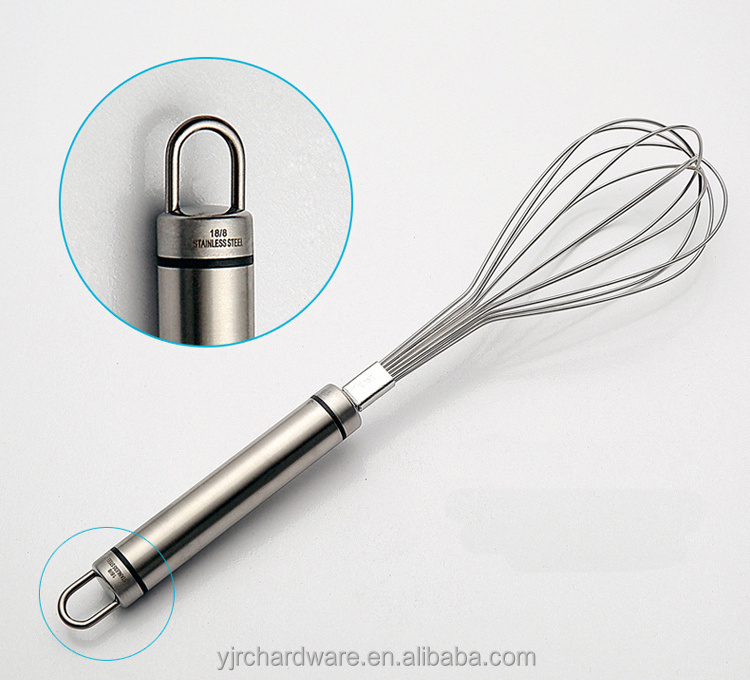 Food grade stainless steel household kitchen accessories manual frother milk egg whisk