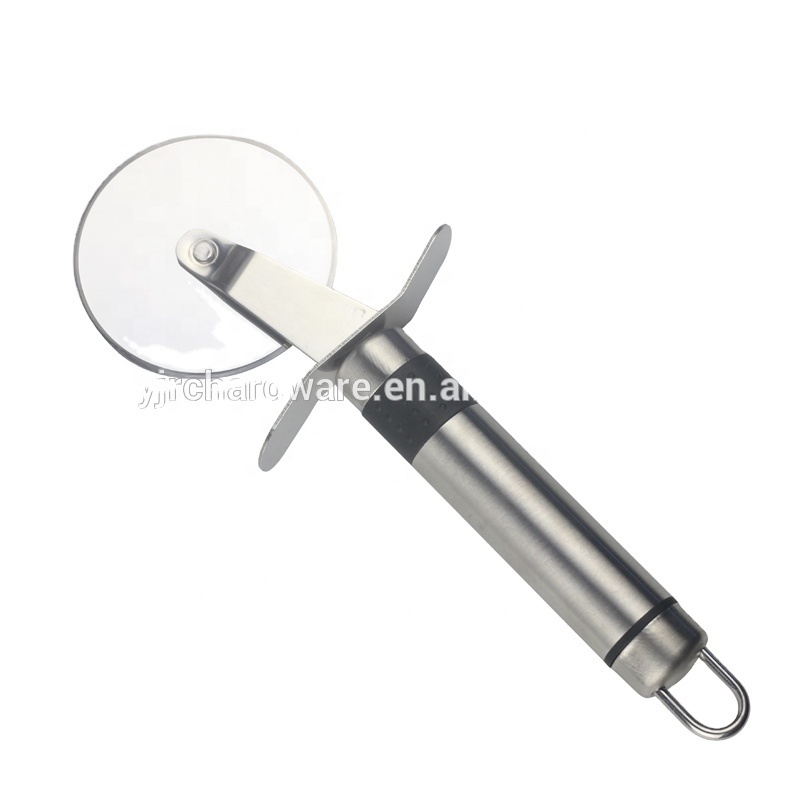 Professional hot sell household kitchen round 6.5cm wholesale stainless steel pizza cutter