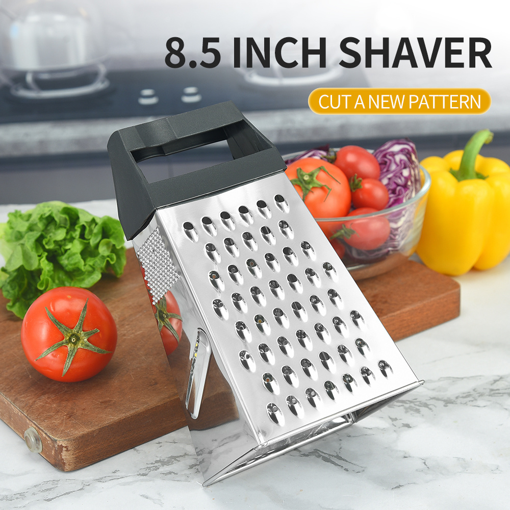 Multifunctional kitchen Fruit Vegetable Graters Tool stainless steel hand mandoline garlic cheese 4 side slicer grater