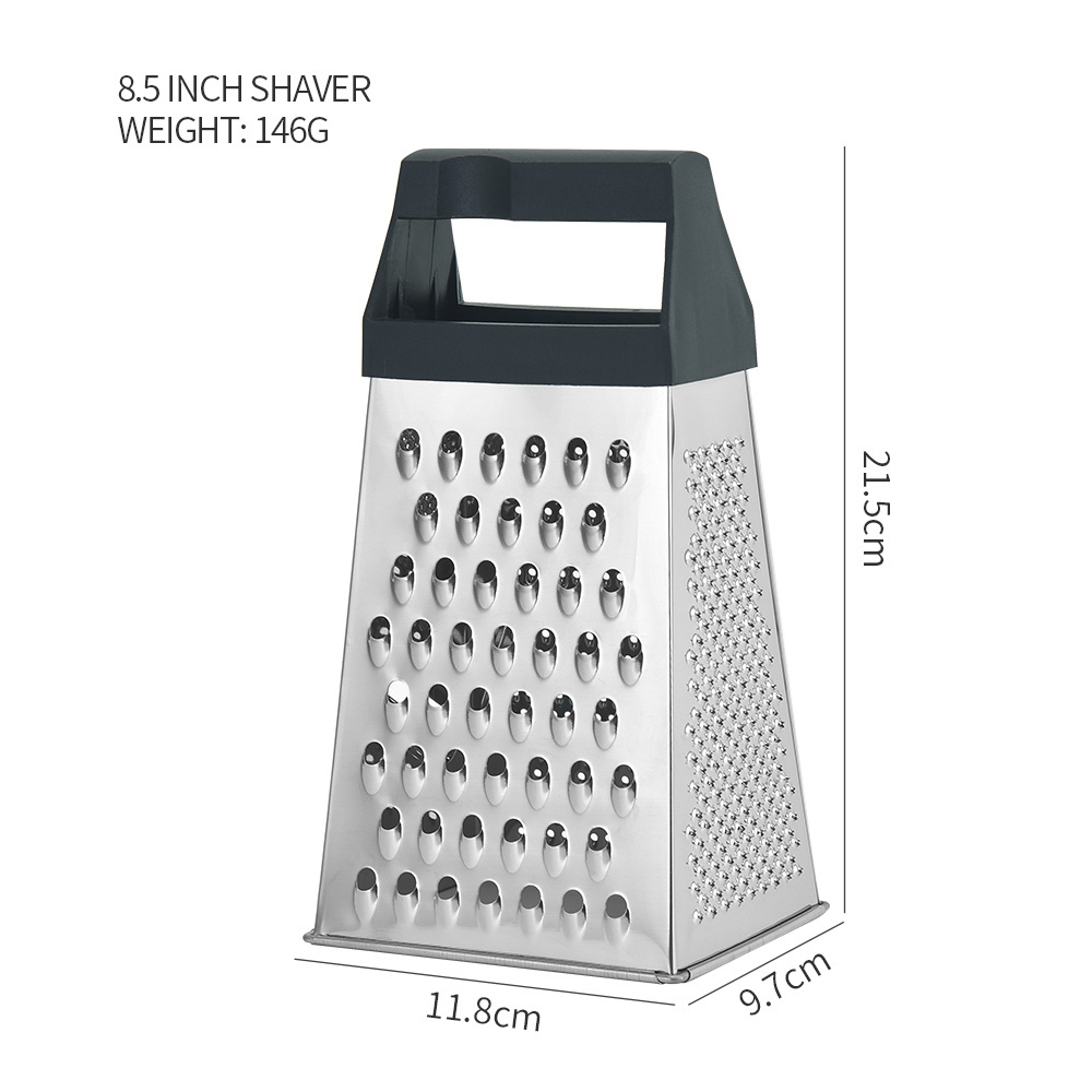 Multifunctional kitchen Fruit Vegetable Graters Tool stainless steel hand mandoline garlic cheese 4 side slicer grater