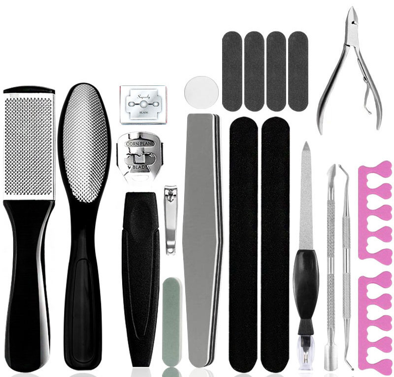 OEM Wholesale 20 Pcs Manicure Pedicure Kit Pedicure Set Foot Care Callus Removal Kit