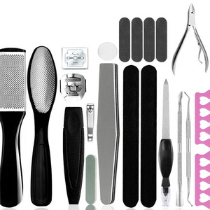 OEM Wholesale 20 Pcs Manicure Pedicure Kit Pedicure Set Foot Care Callus Removal Kit