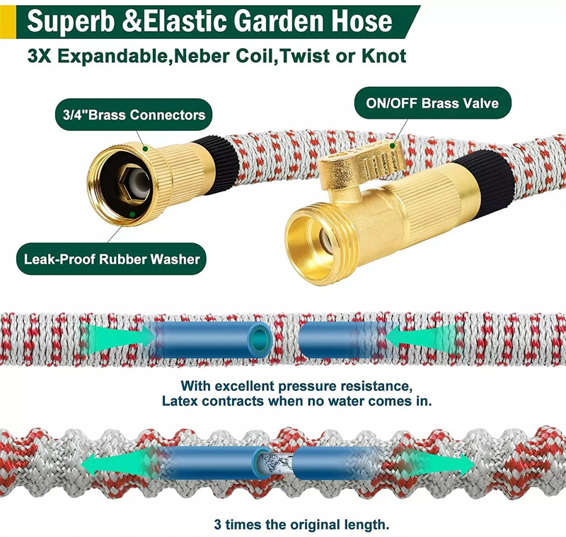 Wholesale garden magic hose pipe expandable water spray gun garden hose pipe