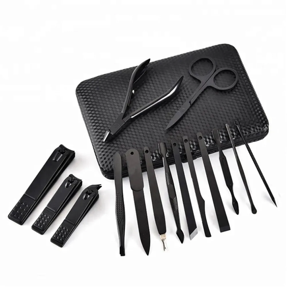 Wholesale Professional 15pcs Stainless Steel Manicure Pedicure Set Custom Logo Multi-Purpose Care Including Nail Clippers Beauty