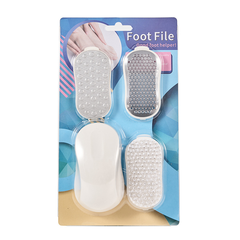 Beauty Tender Home Exfoliation Grinding Stone 4 pc Callus Remover for Rubbing Heel Calluses Foot File Set Dead Skin File Scraper