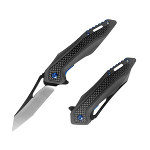 High Quality 7Cr17 Stainless Steel Blade G10 Carbon Fiber Handle EDC Camping Outdoor Tactical Knife